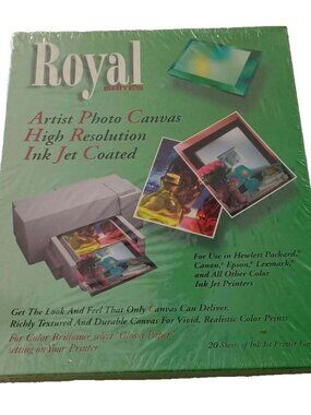 Royal Artist Photo Canvas Paper, Ink Jet Coated, Brand New, Sealed